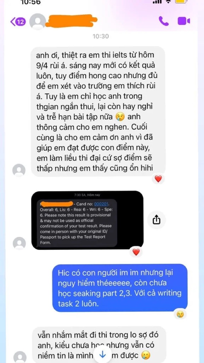 Kết quả thi của học viên